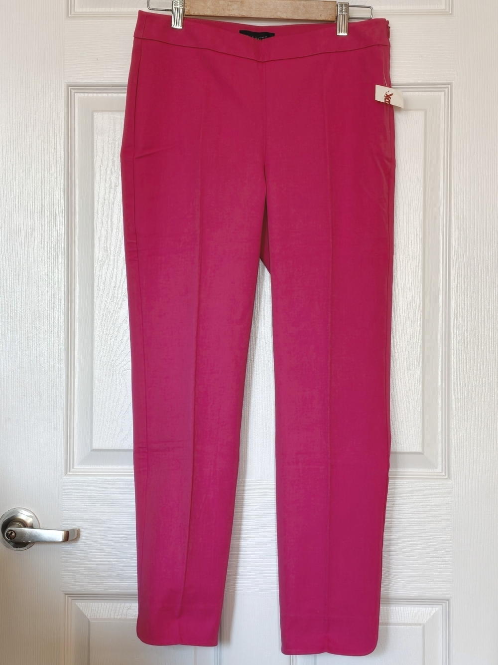 Talbots Chatham Ankle Dress Pants In Hot Pink Slim Stretch Back Pockets Size 4